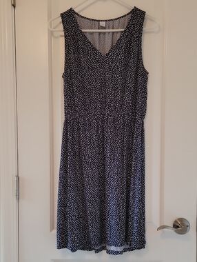 Old Navy Casual Polka Dot Navy Sundress Size M